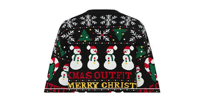 Plus Size Ugly Christmas Sweater | Cartoon Print Skin-Friendly Knitwear | Oversized Pullover for Women & Men