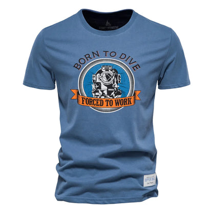 AIOPESON Cotton T Shirt for Men Brand Quality Print Men's T-shirts Casual Slim Fit O-neck Short Sleeve Summer Men Tops Tee Shirt