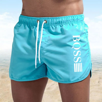 2025 Summer fast drying swim shorts Breathable net fast drying surf beach pants Men's fitness pants Elastic waist shorts S-4XL
