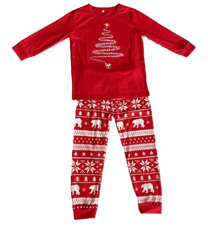 Family Matching Outfits Red Christmas Pajamas Sets Father Mother Daughter And Son Pajamas Family Children Clothing