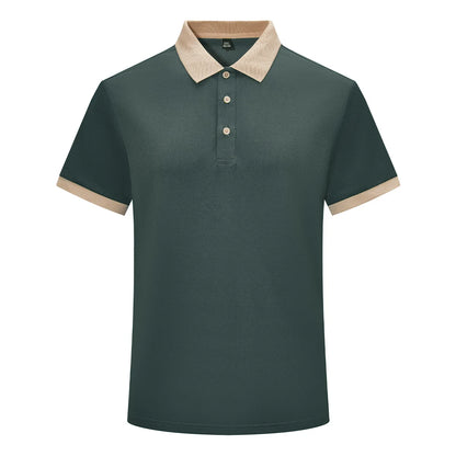 High Quality Sports Leisure Polo Shirts Patchwork Lapel collar short sleeved T-shirt Comfortable Golf men's Clothes summer