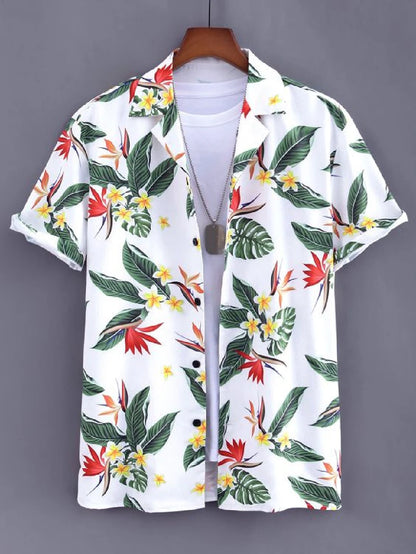 Hawaiian 3D Print Coconut Tree Men's Summer Beach Shirts Casual Street Outdoor Hip Hop Mens Clothes 2025 Harajuku Blouse Tops