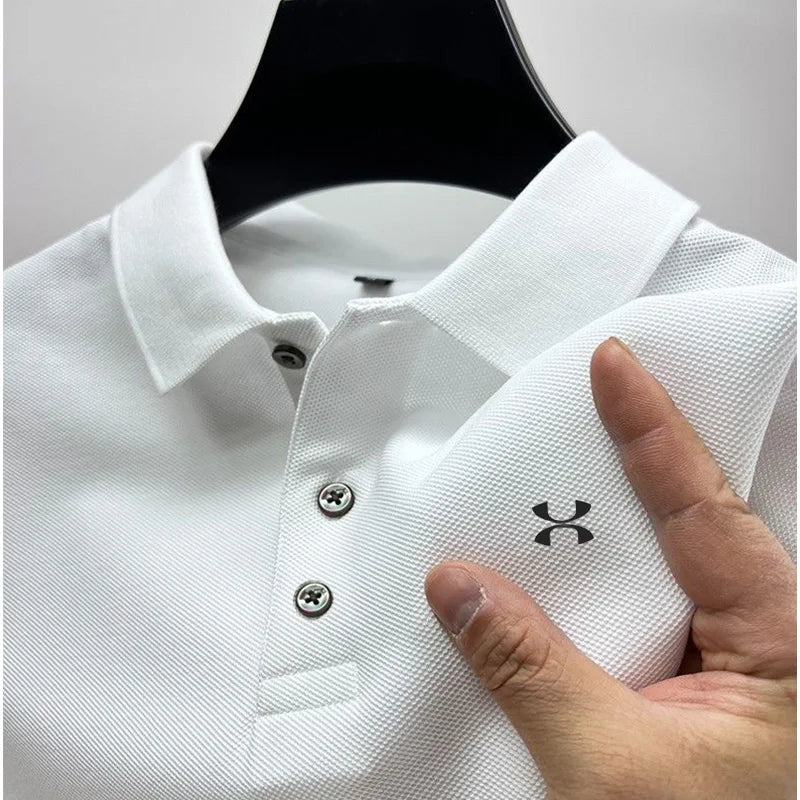 2025 Men's short sleeved breathable T-shirt, business casual polo shirt, original , comfortable clothing, new fashion, summer