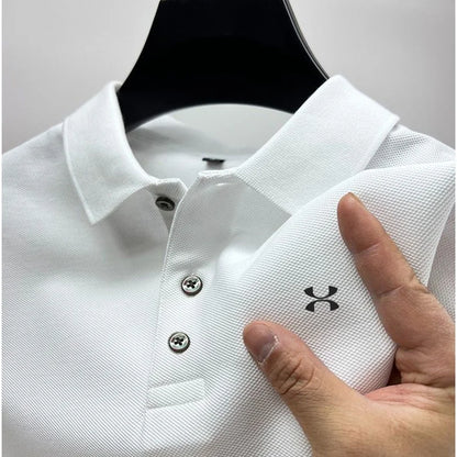 2025 Men's short sleeved breathable T-shirt, business casual polo shirt, original , comfortable clothing, new fashion, summer