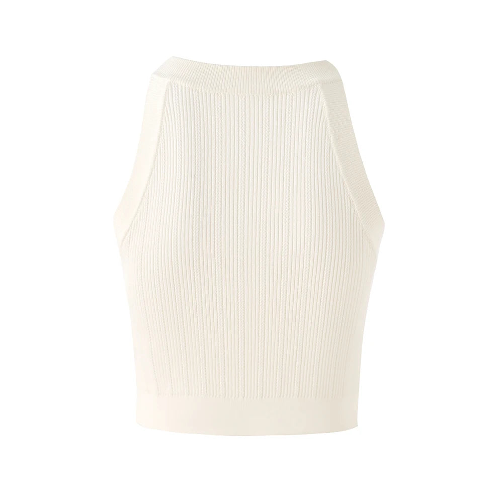 Y2K Sweet Design White Short Knitting Vest Tops Dopamine Pink A-line Mini Denim Skirt Sexy Women 2PCS Summer Sets High Quality