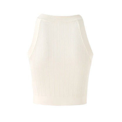 Y2K Sweet Design White Short Knitting Vest Tops Dopamine Pink A-line Mini Denim Skirt Sexy Women 2PCS Summer Sets High Quality