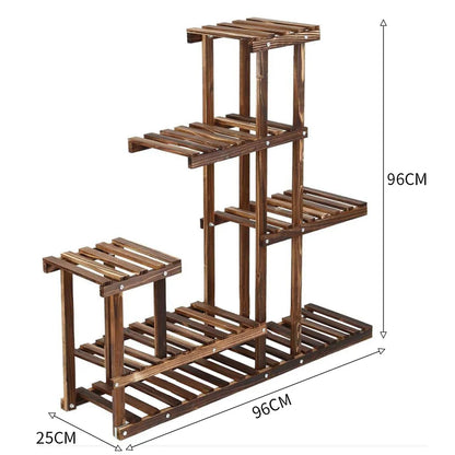 5 Tier Garden Wood Plant Stand Display Shelf