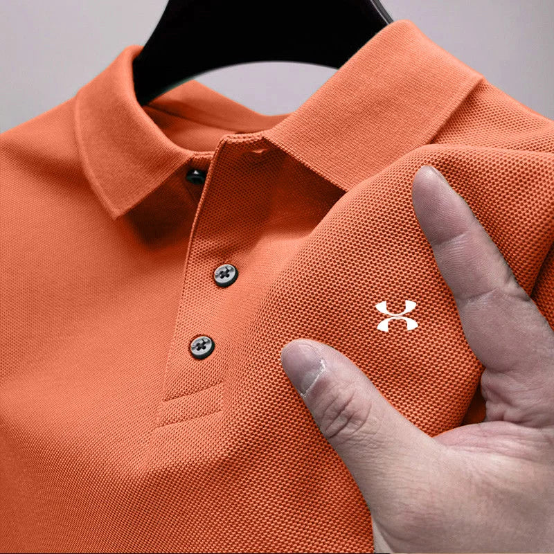 2025 Men's short sleeved breathable T-shirt, business casual polo shirt, original , comfortable clothing, new fashion, summer