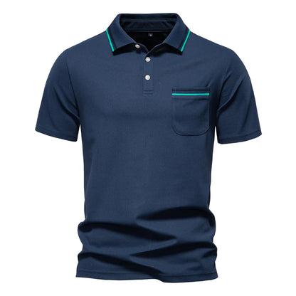 2025 Men's Polos Solid Color Classic Polo Shirt Men Short Sleeve Top Quality Casual Business Social Polo Men With Pocket