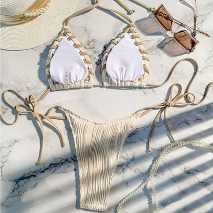 Sexy Bikinis 2025 Women's Swimwear Female Swimsuit For Swimming Wear Bathing Suits Brazilian Bikini Set Beachwear Pool Bather