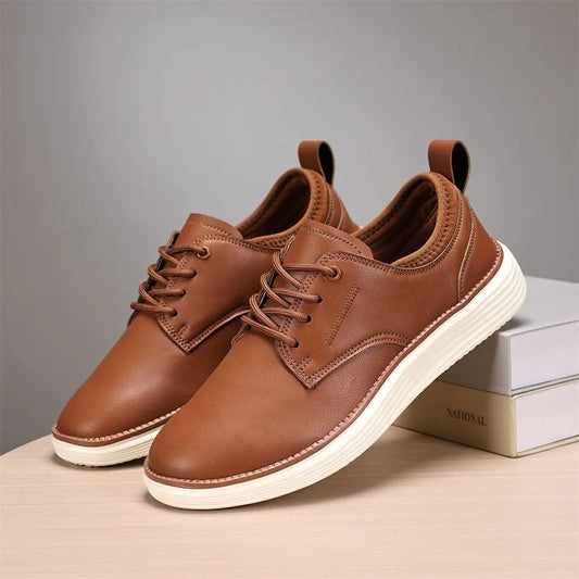 2025 New Men's Sneakers Classic Leather Casual Shoes Outdoor Fitness Running Shoes Light Walking Flat Luxury Tennis Shoes