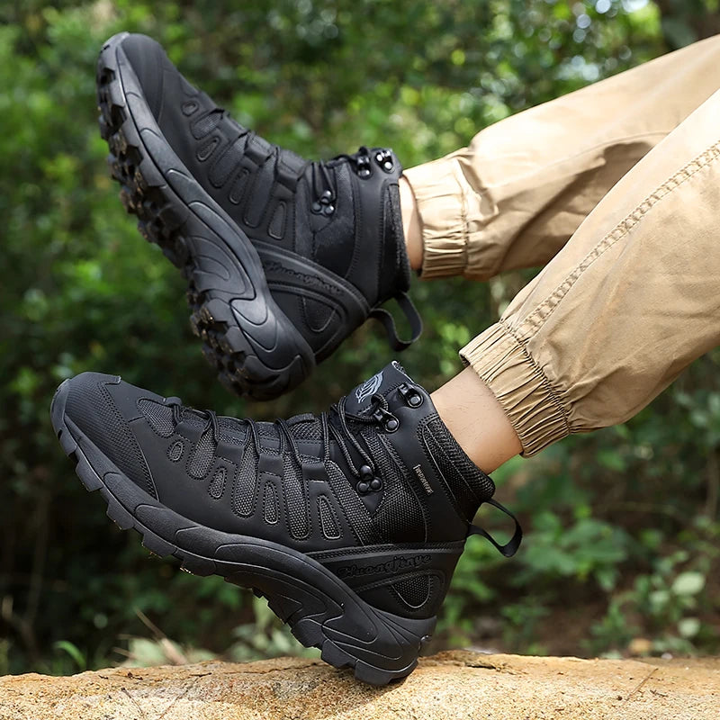 Men Boots 2024 New  Boots Outdoor Waterproof Casual Sneakers Working Men Ankle Boots Hiking Safety Shoes Mens Athletic