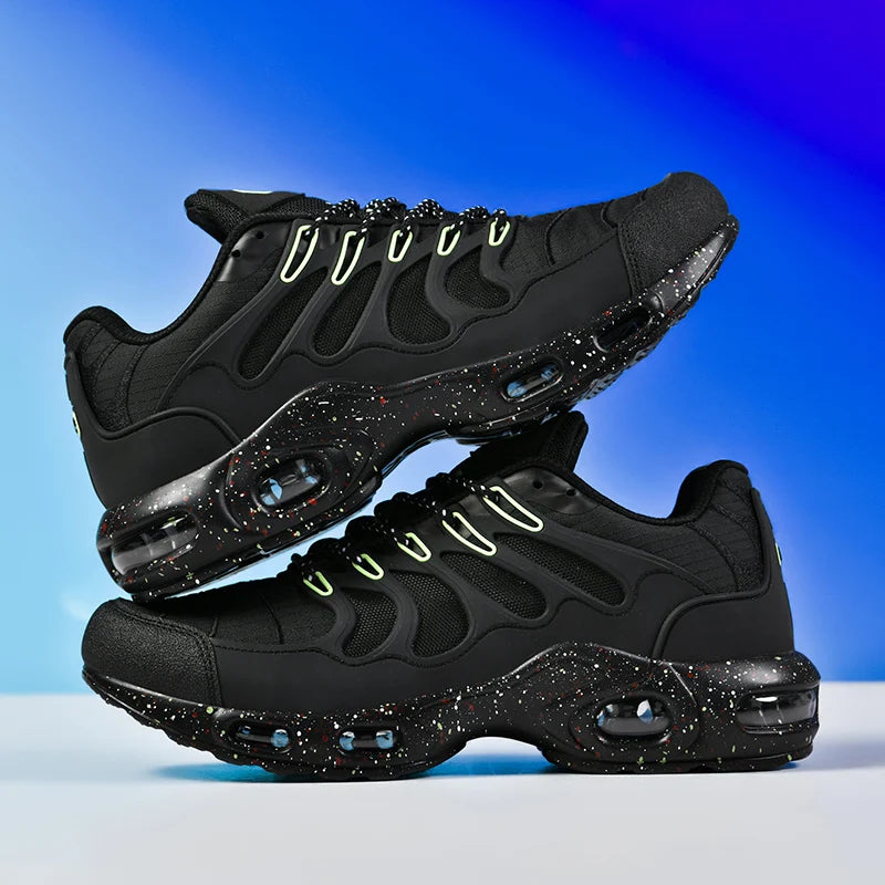 Fashionable casual men's sneakers non-slip wear-resistant air cushion sneakers outdoor lightweight breathable mesh running shoes