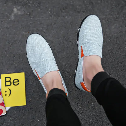 Men's Board Shoes Summer New Luxury Canvas Breathable Soft Sole Hiking Casual Fashion Trend Linen Lazy Fashion Brand Shoes