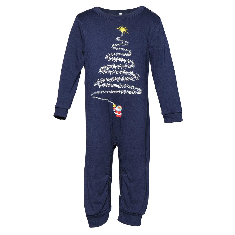 2025 New Family Christmas Outfits Mom Dad Kids Matching Pajamas Set Baby Dog Romper Soft Loose Clothing Sets Sleepwear Xmas Look