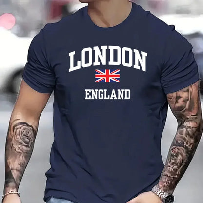 London T-shirt Official National Flag Printed Mens Short Sleeve Cotton Shirt Tee Graphic Tshirts for Men Clothing Women Tops