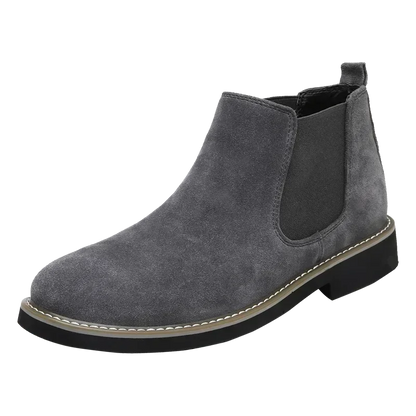 Winter Large Size Men's Chelsea Mid-cut Boots Casual Leather Boots for men  All-match Pointed Toe Wedding Classic Business Boots