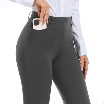 Women's Black Stretch Soft Cross Waist Flared Pants Yoga Casual Wide Leg Pants Sports Fitness Pants Women's Clothing