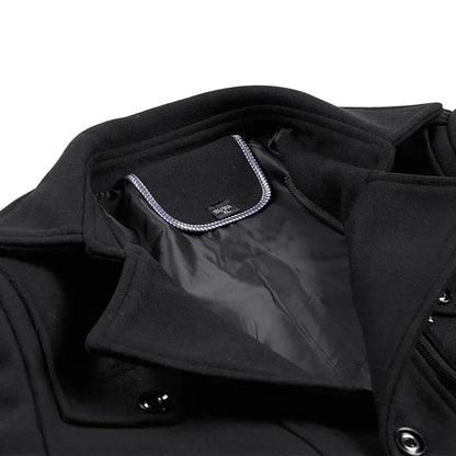 Men Fashion Autumn Winter Wool Trench Coats Fashion Middle Long Jacket Male Double Collar Zipper Coat Windbreak Woolen Overcoat