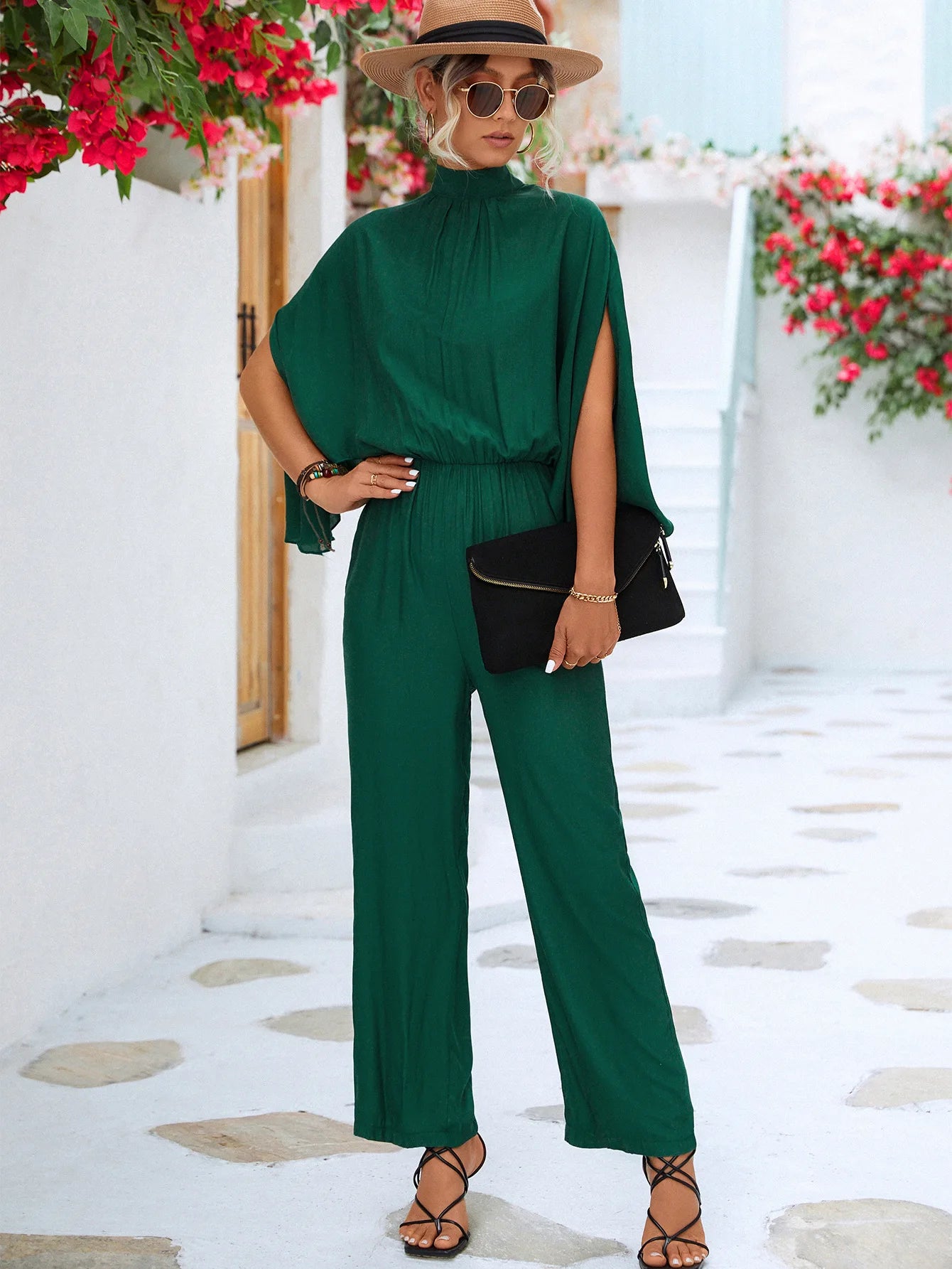 Women's Fashion Trendy Stand-collar Jumpsuits