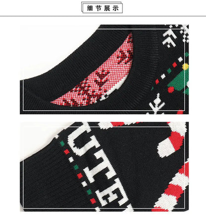 Plus Size Ugly Christmas Sweater | Cartoon Print Skin-Friendly Knitwear | Oversized Pullover for Women & Men