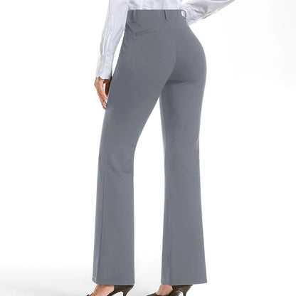 Women's Black Stretch Soft Cross Waist Flared Pants Yoga Casual Wide Leg Pants Sports Fitness Pants Women's Clothing