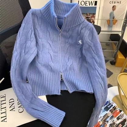 2025 New Fashion Autumn Winter Sweater Women Jacket Long Sleeves Loose Knitted Cardigan Coat Female Warm Outerwear Ladies Tops