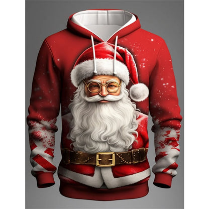 New Women's Pullover Hoodie Sweatshirt 3D Graphic Reindeer Casual Long Sleeve Hooded Regular Tops Wear Street Dailywear Clothing