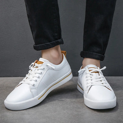 Fashion Men's Sneakers Comfortable Soft Thick Soled Outdoor Business Casual Shoes Anti Slip Wear-resistant Classic Leather Shoes