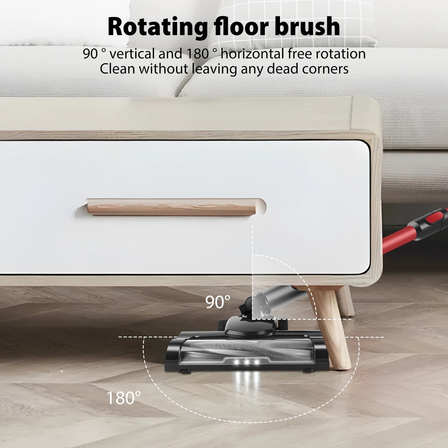 DayPlus Upgraded Cordless Vacuum Cleaner Dual Filtration, 15000Pa Multifunctional Upright Cordless Handheld Cleaner for Home Car