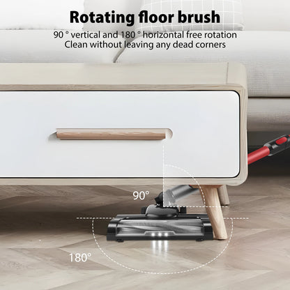 DayPlus Upgraded Cordless Vacuum Cleaner Dual Filtration, 15000Pa Multifunctional Upright Cordless Handheld Cleaner for Home Car