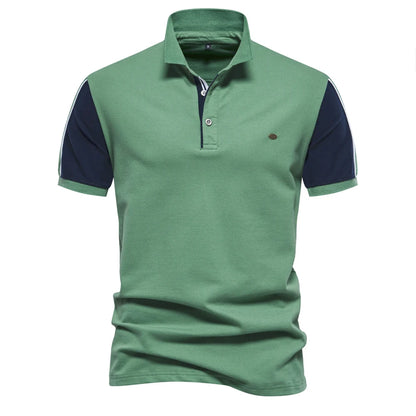 2024 New Summer Patchwork Polo Shirt For Men Brand Quality Short Sleeve Baseball Mens Polos