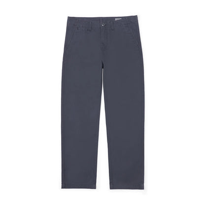 Autumn New Regular Straight Pants Men 320gsm Dark Washed Fabric Chinos Plus Size Trouseres