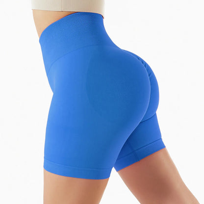Seamless Yoga Shorts Women Fitness Shorts Running Cycling Shorts Breathable Sports Leggings High Waist Summer Workout Gym Shorts