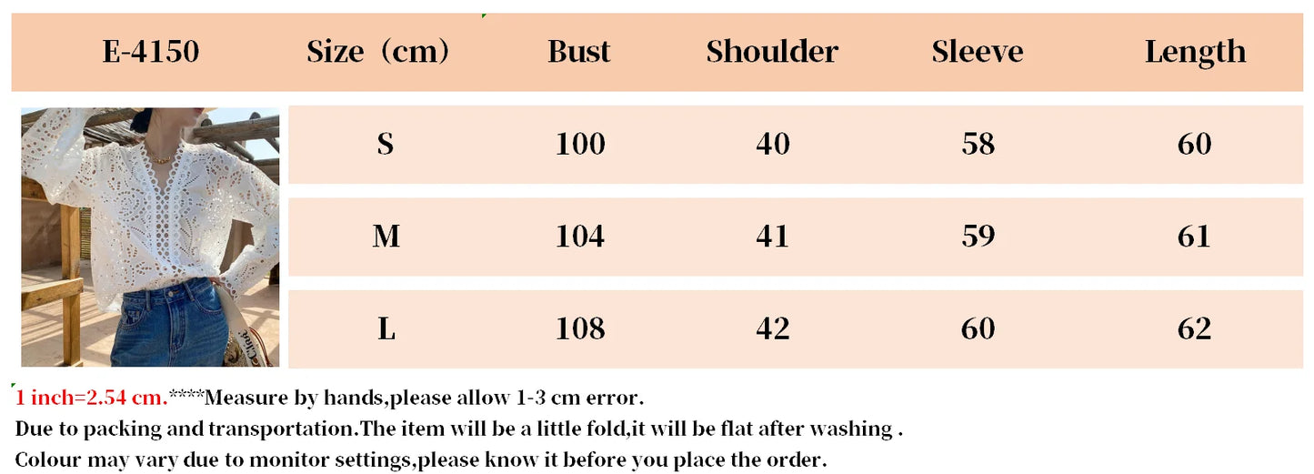 2025 Spring New Women's French White Shirt Splicing Lace Embroidery Design Ladies Shirt Long Sleeve Casual Holiday Beach Tops