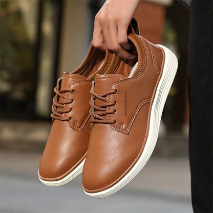2025 New Men's Sneakers Classic Leather Casual Shoes Outdoor Fitness Running Shoes Light Walking Flat Luxury Tennis Shoes
