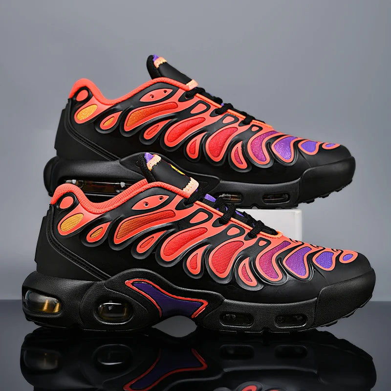 Fashionable casual men's sneakers non-slip wear-resistant air cushion sneakers outdoor lightweight breathable mesh running shoes