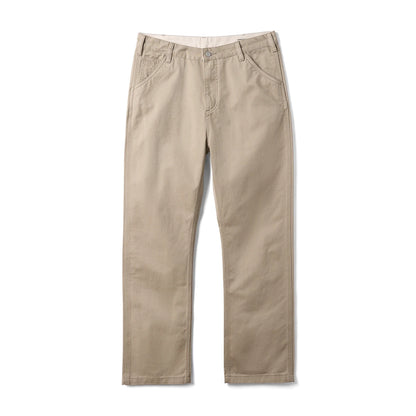 SIMWOOD 2025 Spring Summer New Loose Straight 320gsm 100% Cotton Fabric Chinos Pants Men Smart Casual Trousers