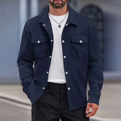 Spring Autumn Business Fashion Harajuku Coats Men Solid Male Clothes Loose Casual Tops All Match Jacket Long Sleeve Outerwear