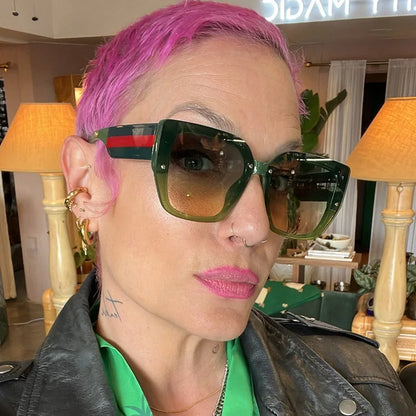 Polygonal  Mix Color Sunglasses Irregular New 2025 Women Sunglasses Retro Fashion Concave Shape Girls Eyewear Luxury Designer