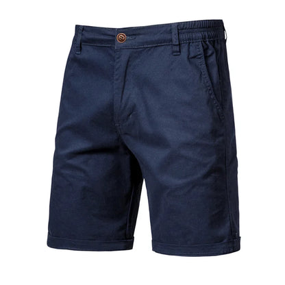 Men Summer Casual Business Shorts Soild Cotton Shorts For Man Elastic Waist Gym Running Shorts Sport Beach Shorts Male Clothes