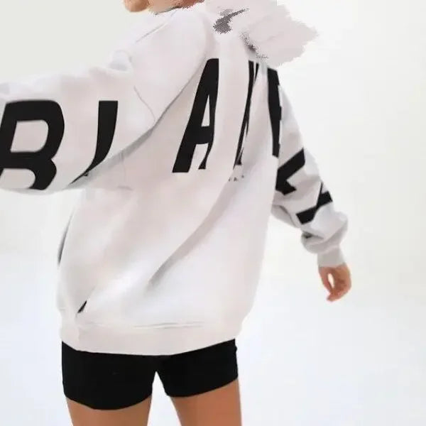 Y2K American Harajuku Clothing Thickened Fashion Letter Printing Pullover  Sweatshirt Women's New Style Long Sleeve Sweatshirt
