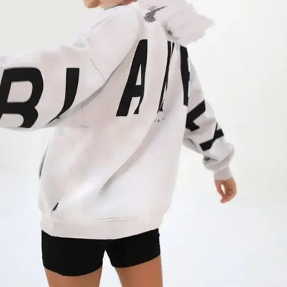 Y2K American Harajuku Clothing Thickened Fashion Letter Printing Pullover  Sweatshirt Women's New Style Long Sleeve Sweatshirt