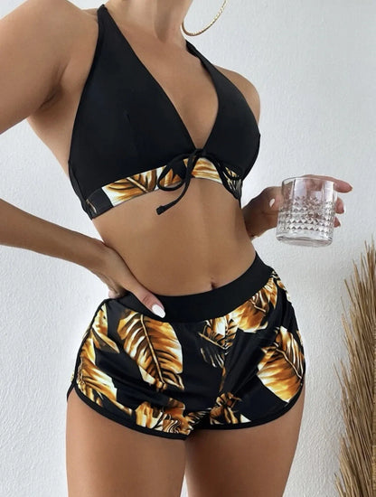 Female Bikini Set Sexy Printed Swimwear Three Piece Bathing Suit Beachwear Summer Swimsuit For Women Tankini Fashion Bikinis