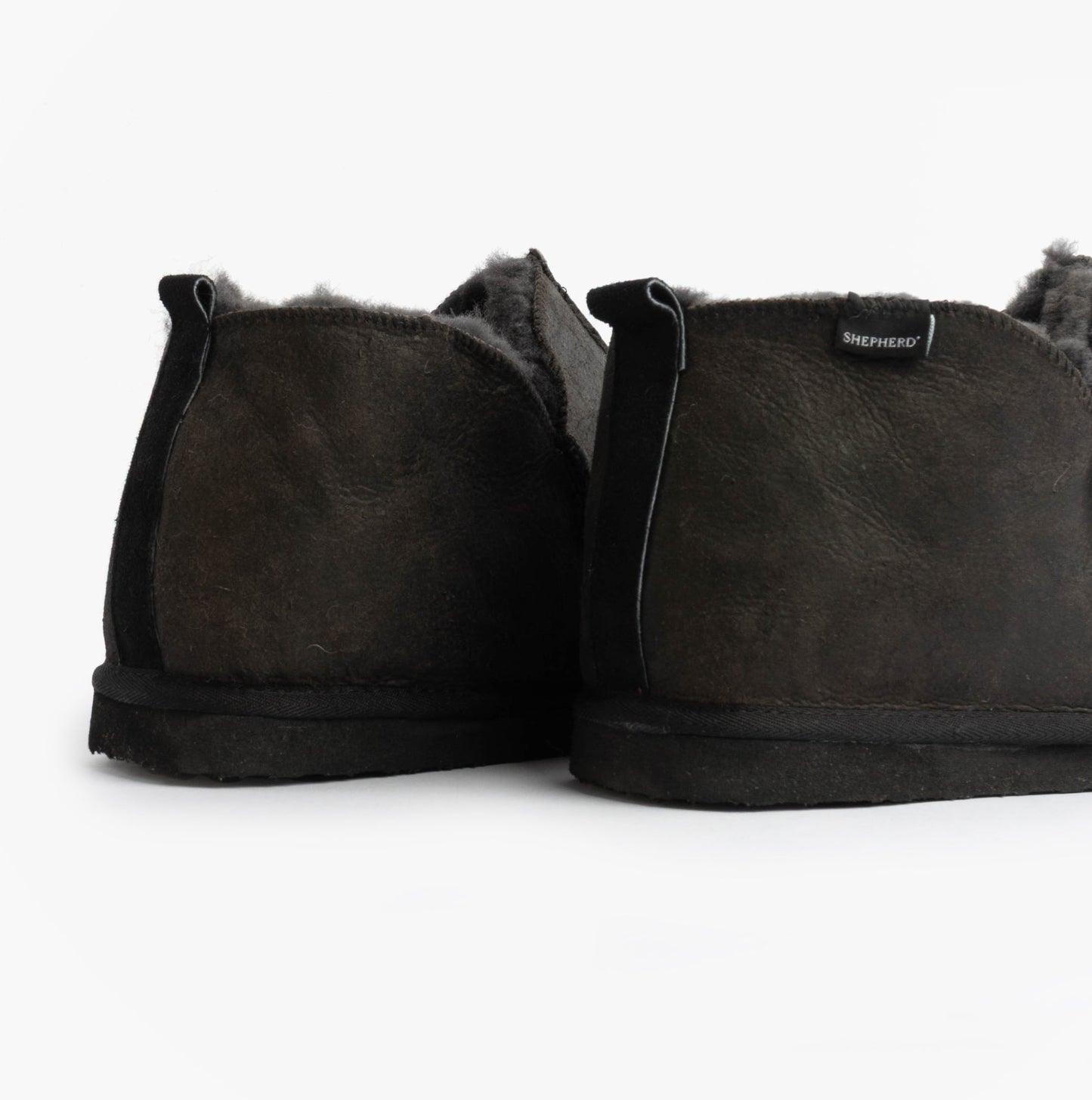Shepherd ANTON Mens Slippers Matt Black