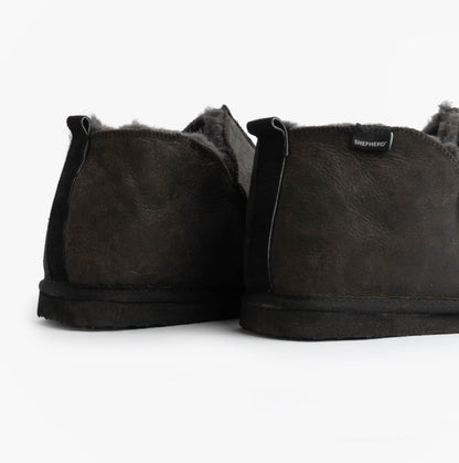 Shepherd ANTON Mens Slippers Matt Black