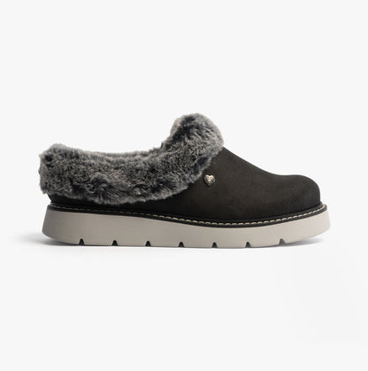 Skechers 114762/BLK KEEPSAKES LITE - COZY BLEND Womens Slippers Black