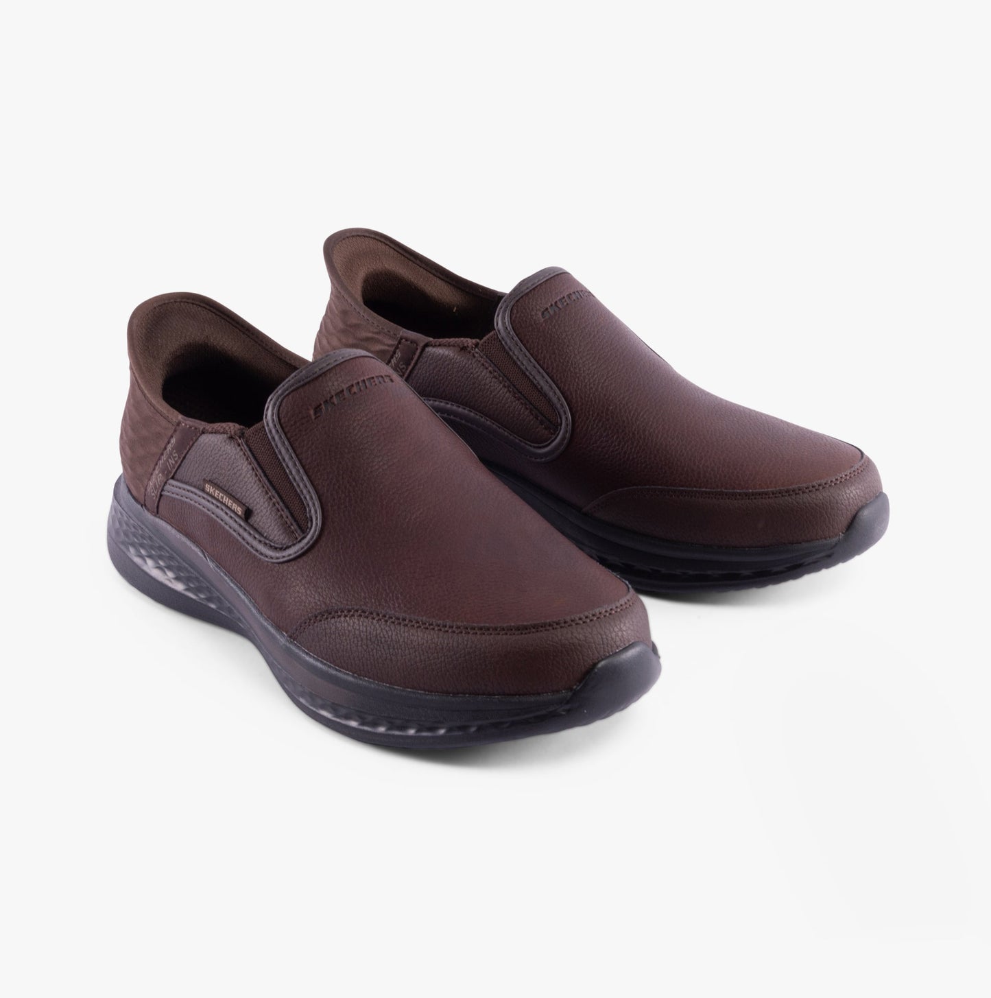 Skechers 205237/RDBR SLADE - COOPER Mens Shoes Red/Brown