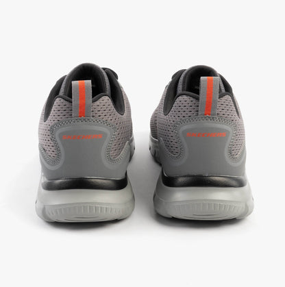 Skechers 232758/CCOR TRACK - LESHUR Mens Trainers Charcoal/Orange