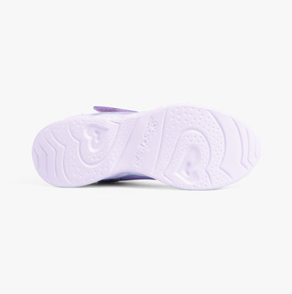 Skechers 302689L/LVMT HEART LIGHTS - RETRO HEARTS Girls Trainers Lavender/Multi